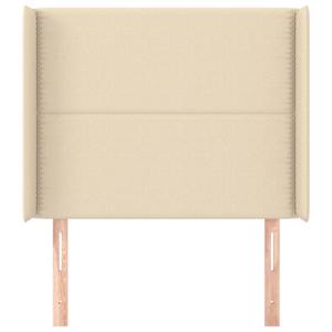 Čelo postele typu ušák krémové 93x16x118/128 cm textil - obrázek 3