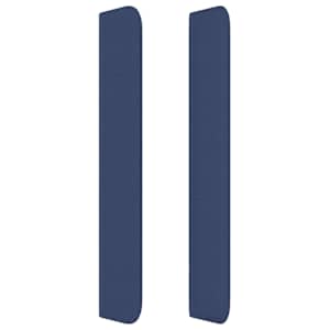 Čelo postele typu ušák modré 93x16x118/128 cm textil - obrázek 4