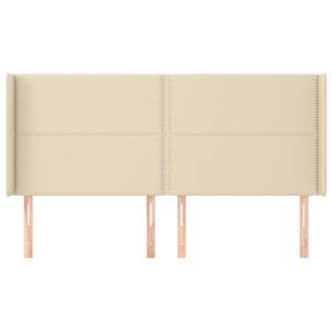 Čelo postele typu ušák krémové 183x16x118/128 cm textil - obrázek 3