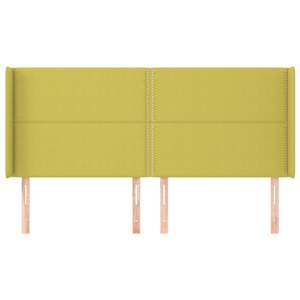 Čelo postele typu ušák zelené 203x16x118/128 cm textil - obrázek 3