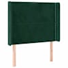 vidaXL voodipeats servadega, tumeroheline, 103x16x118/128 cm, samet