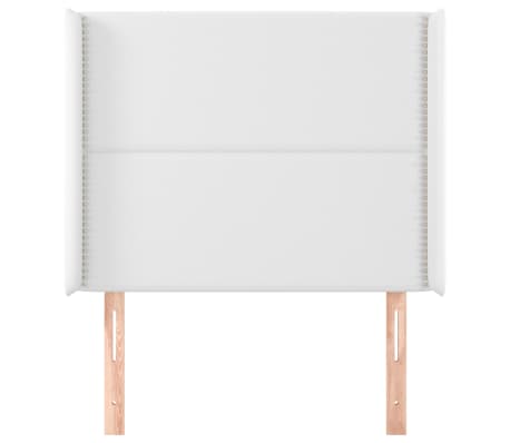 vidaXL Kopfteil mit Ohren Wei&szlig; 83x16x118/128 cm Kunstleder