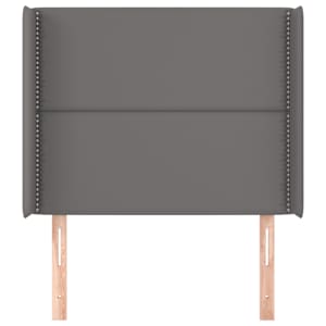 vidaXL T&ecirc;te de lit avec oreilles Gris 83x16x118/128 cm Similicuir