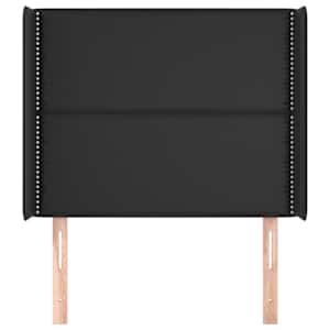 Čelo postele typu ušák černé 93x16x118/128 cm umělá kůže - obrázek 3