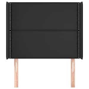 Čelo postele typu ušák černé 103x16x118/128 cm umělá kůže - obrázek 3