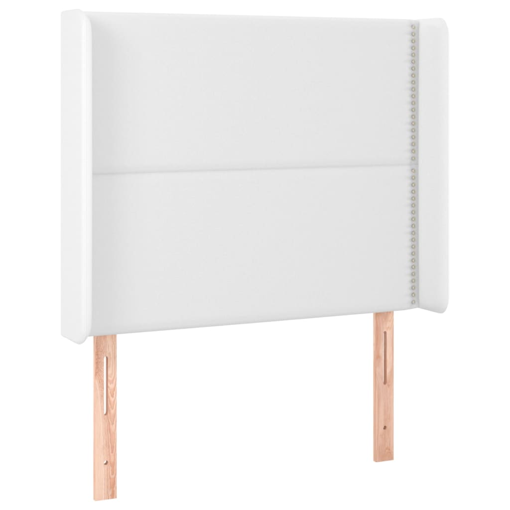 vidaXL Čelo postele typu ušák bílé 103x16x118/128 cm umělá kůže