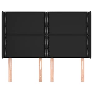 Čelo postele typu ušák černé 147x16x118/128 cm umělá kůže - obrázek 3
