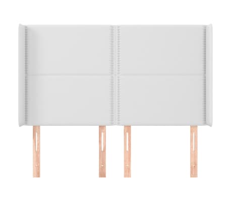 vidaXL feh&eacute;r műbőr fejt&aacute;mla sz&aacute;rnyakkal 147x16x118/128 cm