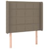 vidaXL voodipeats servadega, pruunikashall, 83x16x118/128 cm, kangas