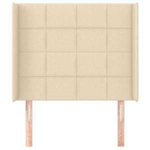 Čelo postele typu ušák krémové 83x16x118/128 cm textil - obrázek 3