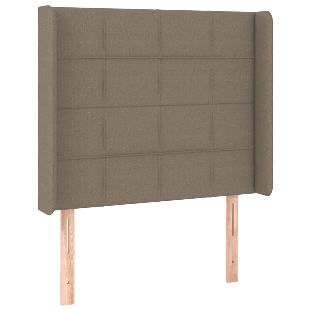 Thumbnail - vidaXL Kopfteil mit Ohren Taupe 93x16x118/128 cm Stoff