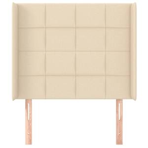 Čelo postele typu ušák krémové 93x16x118/128 cm textil - obrázek 3