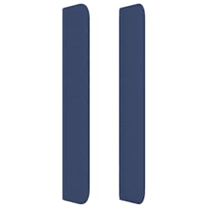 Čelo postele typu ušák modrá 163x16x118/128 cm textil - obrázek 4