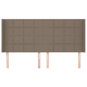 Čelo postele typu ušák taupe 183x16x118/128 cm textil - obrázek 3