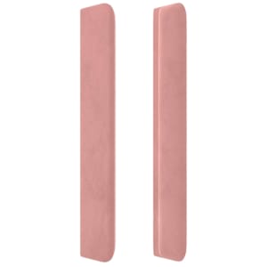 Čelo postele typu ušák růžové 93x16x118/128 cm samet - obrázek 4