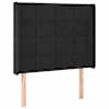 vidaXL voodipeats servadega, must, 103x16x118/128 cm, samet