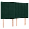 vidaXL voodipeats servadega, tumeroheline, 147x16x118/128 cm, samet
