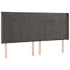 vidaXL voodipeats servadega, tumehall, 163x16x118/128 cm, samet