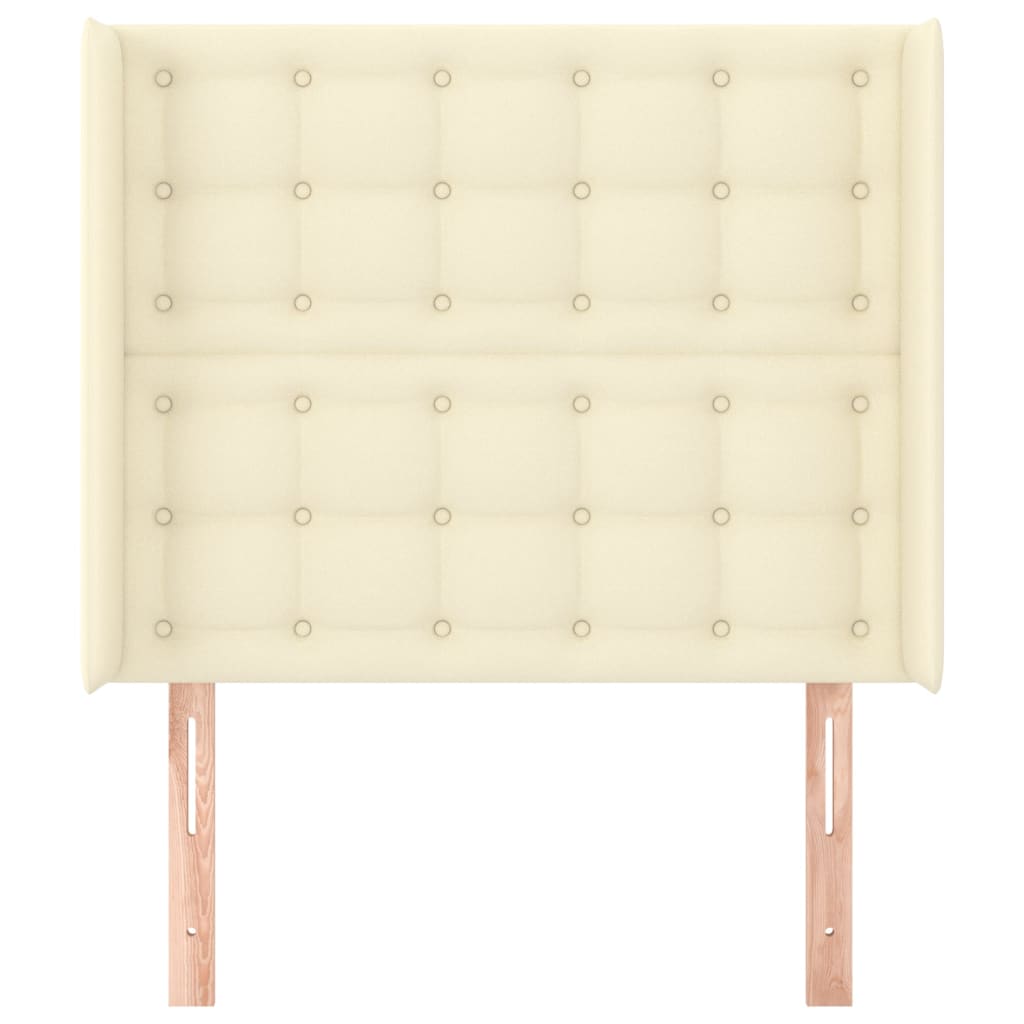 Thumbnail - vidaXL Kopfteil mit Ohren Creme 83x16x118/128 cm Kunstleder