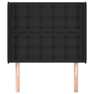 Čelo postele typu ušák černé 93x16x118/128 cm umělá kůže - obrázek 3