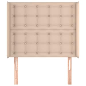 Čelo postele typu ušák cappuccino 93x16x118/128 cm umělá kůže - obrázek 3