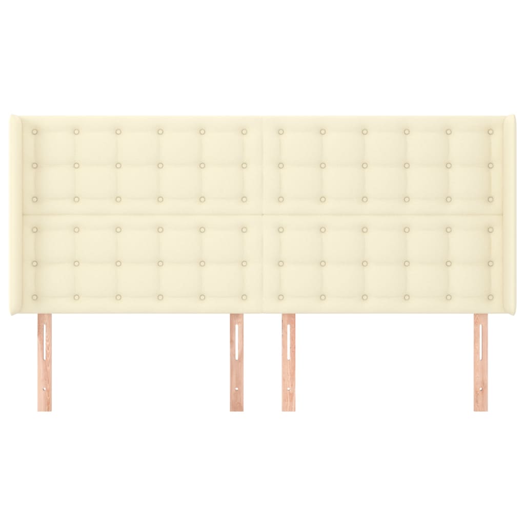 Thumbnail - vidaXL Kopfteil mit Ohren Creme 163x16x118/128 cm Kunstleder