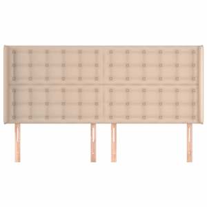 Čelo postele typu ušák cappuccino 163x16x118/128 cm umělá kůže - obrázek 3