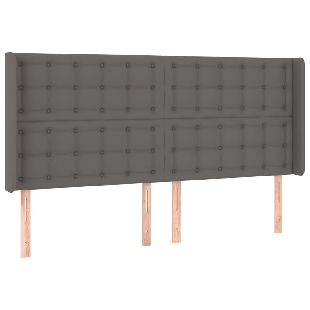 vidaXL Čelo postele typu ušák hnědé 183x16x118/128 cm umělá kůže