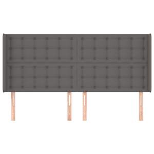 Čelo postele typu ušák hnědé 183x16x118/128 cm umělá kůže - obrázek 3