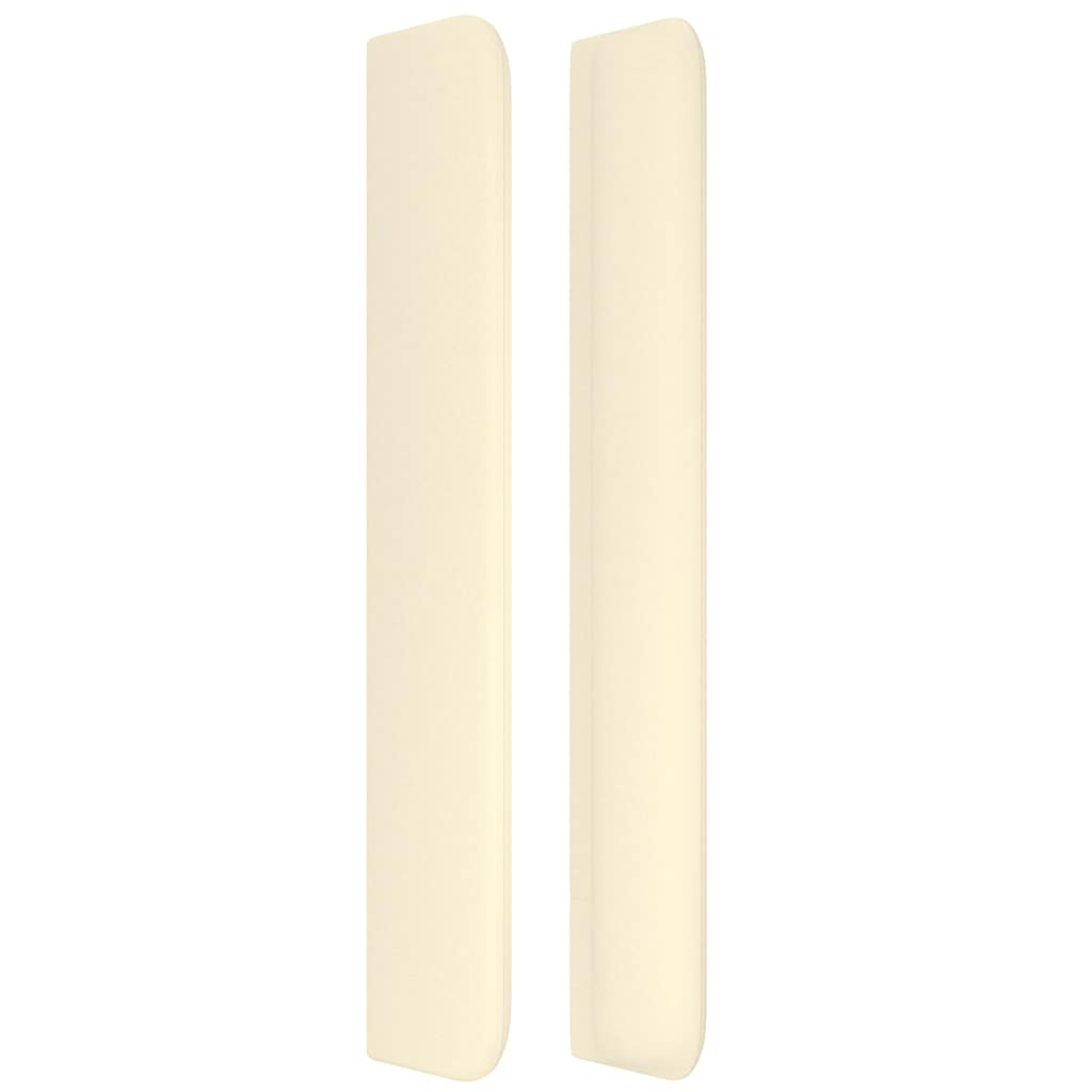 vidaXL Hoofdbord met randen 203x16x118/128 cm kunstleer crèmekleurig, foto 4