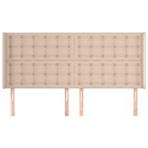 Čelo postele typu ušák cappuccino 203x16x118/128 cm umělá kůže - obrázek 3