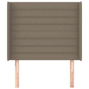 Čelo postele typu ušák taupe 83x16x118/128 cm textil - obrázek 3
