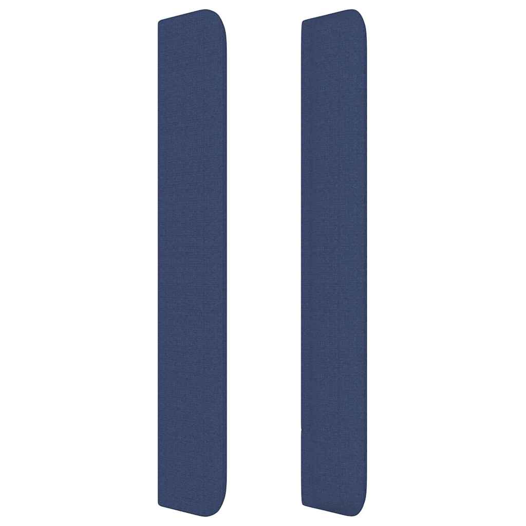 vidaXL Hoofdbord met randen 83x16x118/128 cm stof blauw, foto 4