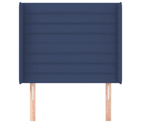 vidaXL T&ecirc;te de lit avec oreilles Bleu 83x16x118/128 cm Tissu