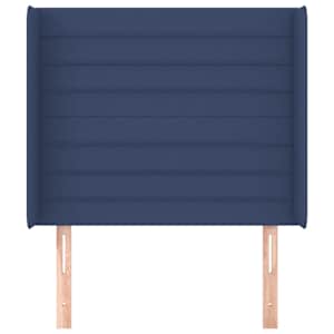 vidaXL T&ecirc;te de lit avec oreilles Bleu 83x16x118/128 cm Tissu