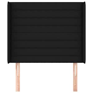 Čelo postele typu ušák černé 93x16x118/128 cm textil - obrázek 3