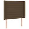 vidaXL voodipeats servadega, tumepruun, 93x16x118/128 cm, kangas