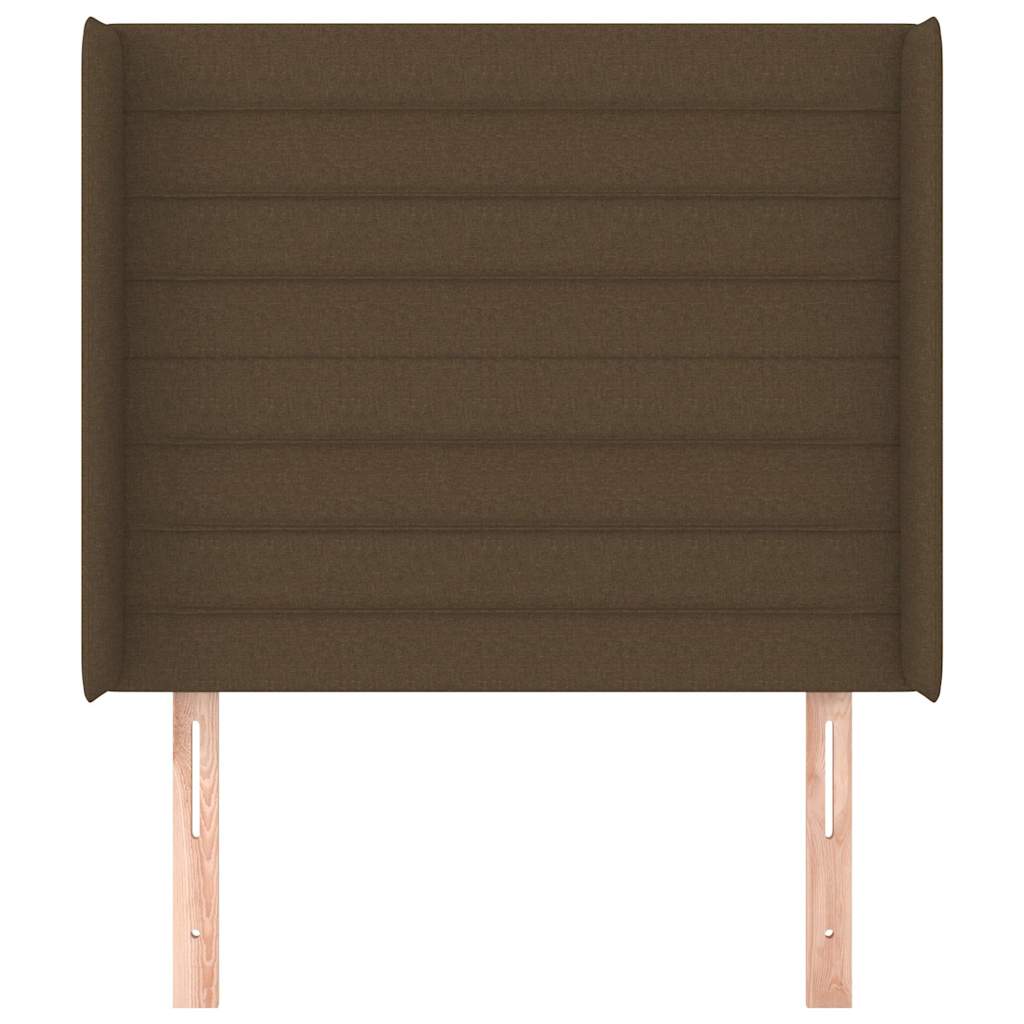 vidaXL Hoofdbord met randen 93x16x118/128 cm stof donkerbruin bruin, foto 2