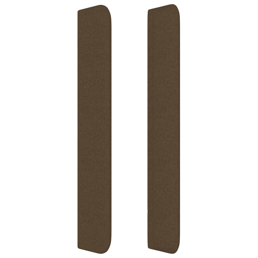vidaXL Hoofdbord met randen 93x16x118/128 cm stof donkerbruin bruin, foto 4
