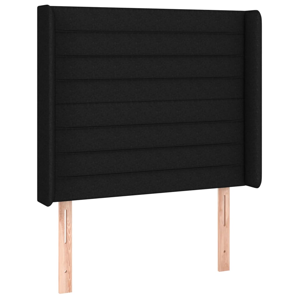 vidaXL Čelo postele typu ušák černé 103x16x118/128 cm textil