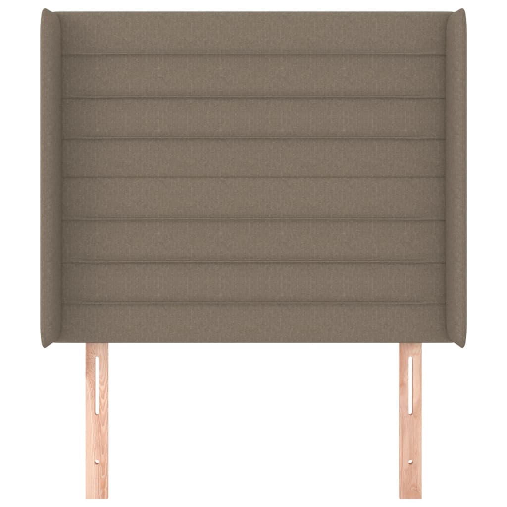 Thumbnail - vidaXL Kopfteil mit Ohren Taupe 103x16x118/128 cm Stoff