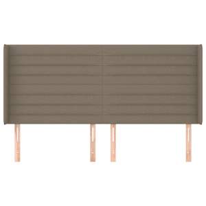 Čelo postele typu ušák taupe 183x16x118/128 cm textil - obrázek 3