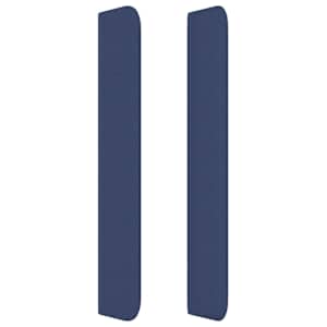 Čelo postele typu ušák modré 183x16x118/128 cm textil - obrázek 4