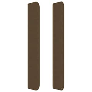 Čelo postele typu ušák tmavě hnědé 203x16x118/128 cm textil - obrázek 4