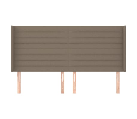 vidaXL T&ecirc;te de lit avec oreilles Taupe 203x16x118/128 cm Tissu