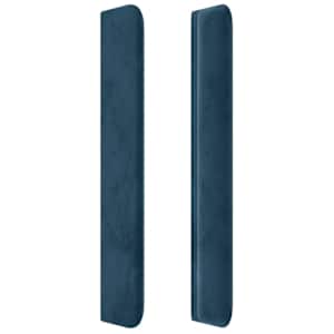Čelo postele typu ušák tmavě modrá 83x16x118/128 cm samet - obrázek 4