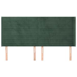 vidaXL Tăblie pat cu aripioare verde &icirc;nchis 163x16x118/128 cm catifea