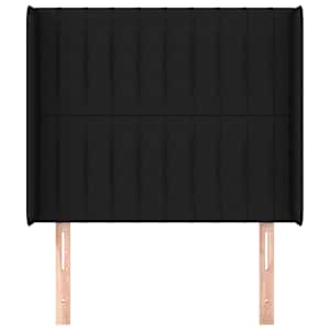 Čelo postele typu ušák černé 93x16x118/128 cm textil - obrázek 3