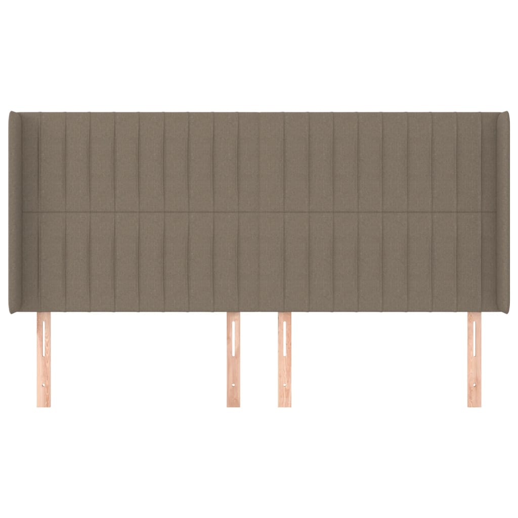 Thumbnail - vidaXL Kopfteil mit Ohren Taupe 183x16x118/128 cm Stoff
