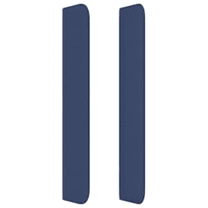 Čelo postele typu ušák modré 183x16x118/128 cm textil - obrázek 4